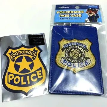 새상품 디즈니 닉 경찰 수첩풍 패스 케이스 & 내성 스티커 세트 주토피아