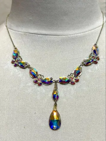 목걸이 스와로브스키 사용 오로라 AB의 빛남 오리지널