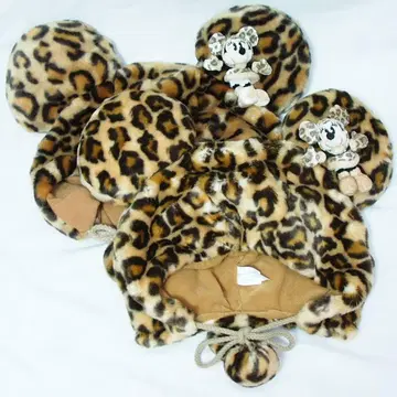 레오파드 무늬 레오파드 무늬 미니 미니 마우스 팬캡 모자