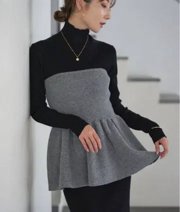 새상품 NOBLE 니트 뷔스티에 그레이