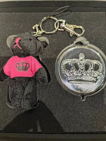 저스틴 데이비스 새상품 키링 곰 베어 컴팩트 거울 손거울