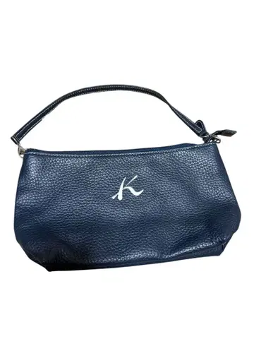 네이비 가죽 핸드백 키타무라
