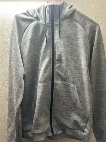 에고자루 풀 집업 그레이 후드티