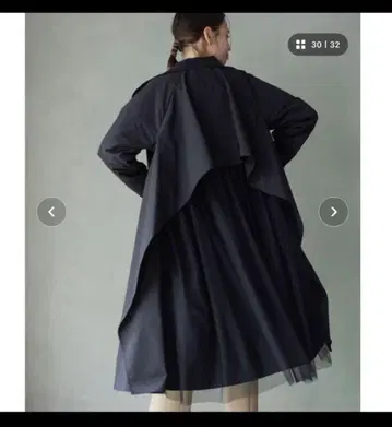 MARECHAL TERRE 백 튤 코트 M 사이즈 블랙