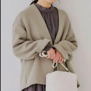 Green Label Relaxing 종이상자 코트 노카라 자켓