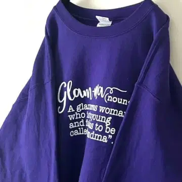 길단 Glam war noun 맨투맨 L 퍼플 보라색 구제 의류
