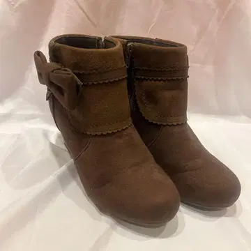 NEO 모리걸 페어리 그런지 엑시즈팜 빅 리본 부츠 브라운