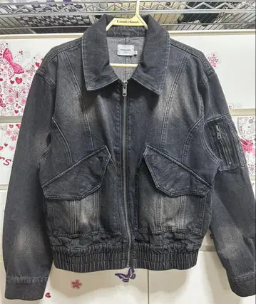 ANDER HUNK 언더 오버다이 데님 플라이트 자켓