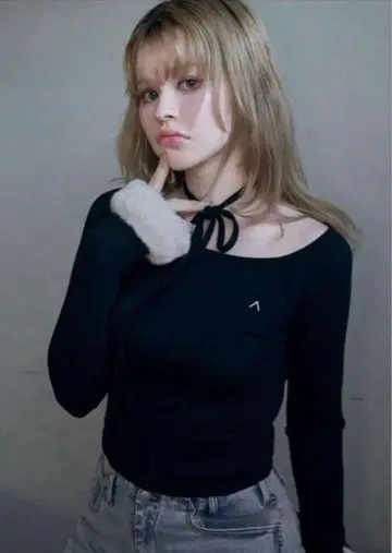 andmary Ravi 퍼 탑 블랙