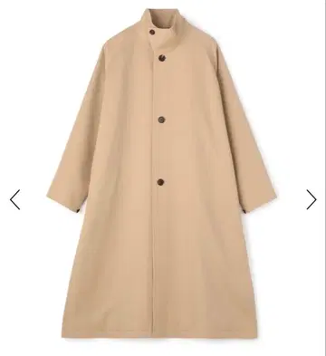 caban 울 개버딘 스탠드 카라 코트