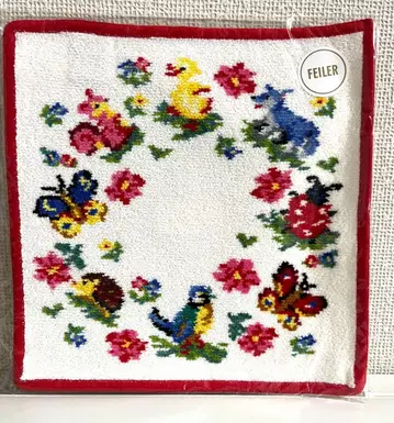 페이러 손수건 참참하이디데이 화이트 x 레드 FEILER 새상품