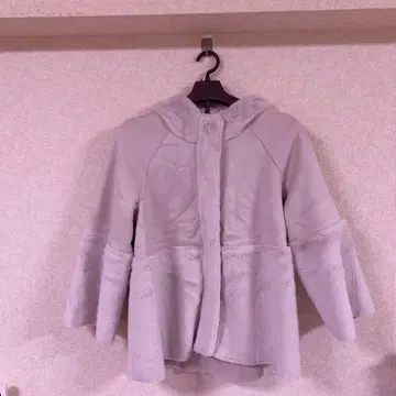 Aile de ange 후드 부착 무스탕 코트 F