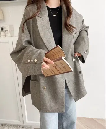 CLASSICAL ELF 그레이 테일러드 자켓