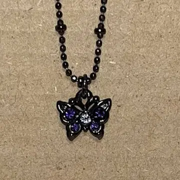 ANNA SUI 목걸이 나비 퍼플