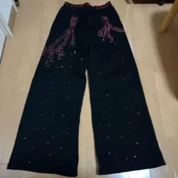 [ GRANCY ] 큐빅 디자인 레이어드 스웨트 팬츠 S