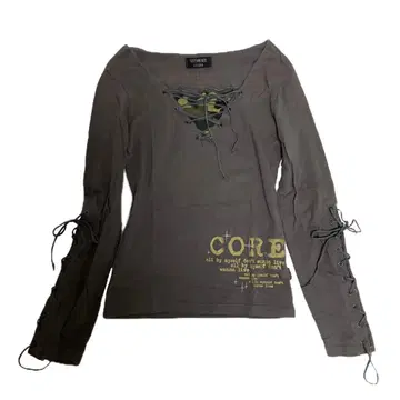 SITRBERGER 긴팔 T셔츠 그레이 레이스업