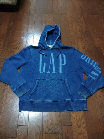 GAP 후드티 L 인디고 화이트 택 구 택