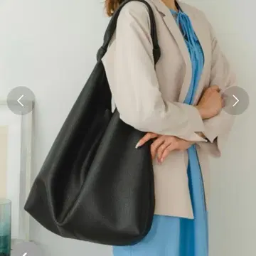 RODE SKO 흐물흐물 원 핸들 토트백 블랙 인조 가죽