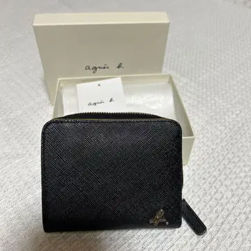 애니에스 베이 2단 접이식 지갑 블랙/옐로우