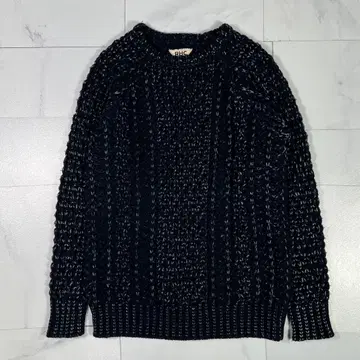 컨디션 최상 RHC Ron Herman 인디고 염색 케이블 짜임 니트 S