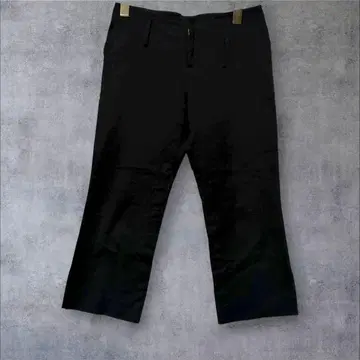 [ R.P.B 에르페베 ] 크롭 팬츠 바지 깔끔한 마 혼방 블랙 1