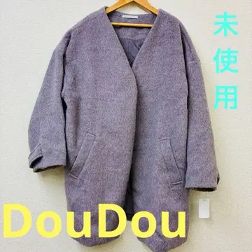 미사용 DouDou 노카라 코트 프리 사이즈