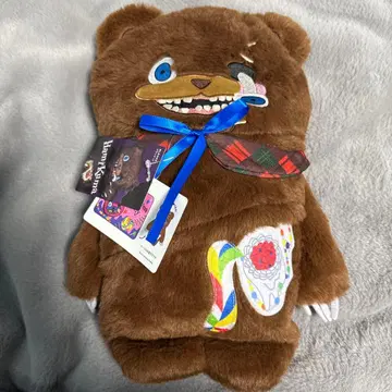 미사용 하마곰 브라운 케이스 담요 약 100 x 70mm