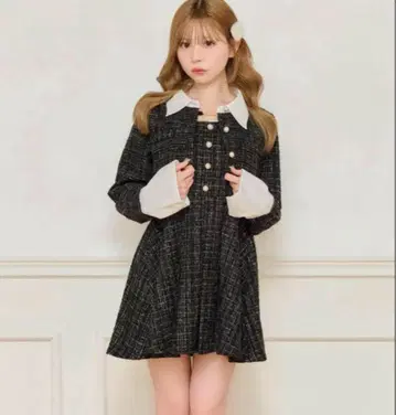 apres jour 트위드 미니 원피스 자켓