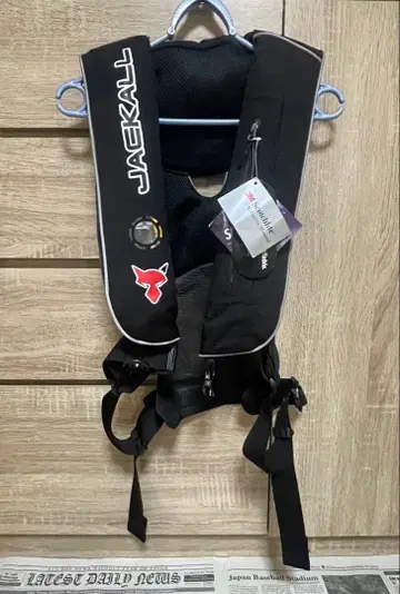 [ 새상품 미사용품 ] JACKALL 구명 조끼 블랙 벚꽃 마크