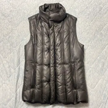 SHELLAC 셀락 가죽 다운 베스트 사이즈 48