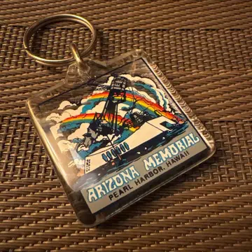 레어 ARIZONA MEMORIAL 스퀘어 키링 HAWAII