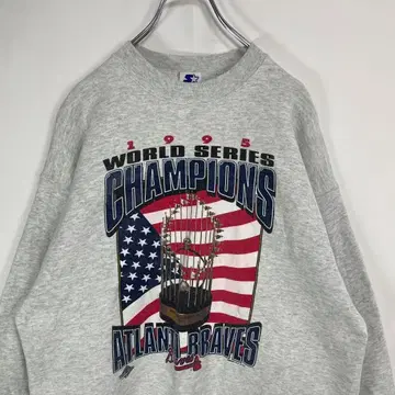 스타터 USA제 90s 월드 시리즈 브레이브스 맨투맨 L
