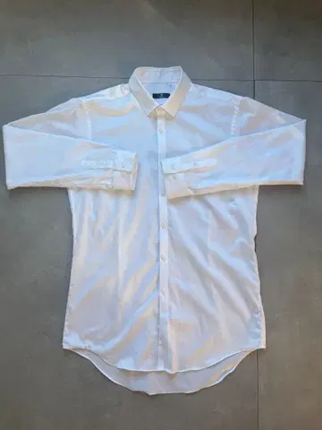 [새상품급] SUIT SELECT 숏 포인트 드레스 와이셔츠/화이트