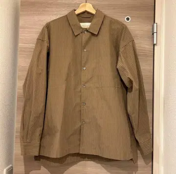 PUBLIC TOKYO 오픈 카라 긴팔 셔츠