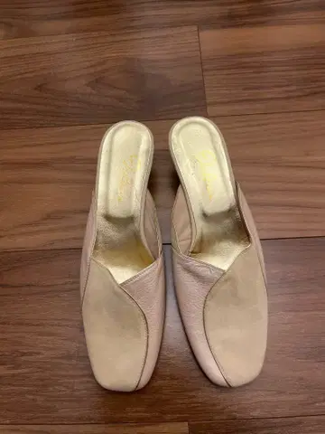 와코 긴자 이탈리아제 달카스 고급 가죽 슬리퍼 플랫 뮬 슬립온