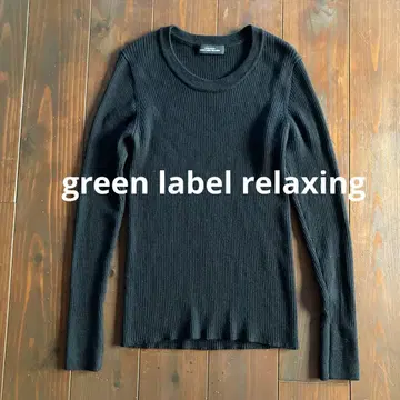 그린 라벨 릴랙싱 블랙 리브 크루넥 울 워셔블
