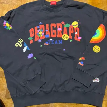 Paragraph 컬러풀 맨투맨 블랙