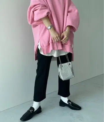 센터라인 허리밴딩 포켓 부착 릴랙스 스웨트 팬츠