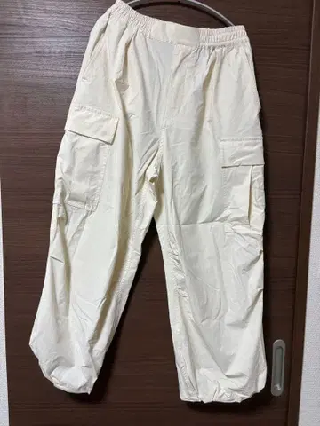 아이보리 카고 팬츠 허리밴딩