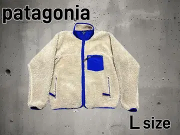 patagonia 플리스 자켓 L 사이즈 베이지/블루