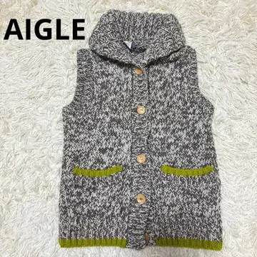 [새상품급] AIGLE 에이글 페루제 숄카라 코위찬 니트 베스트
