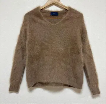 쉽스 울 모헤어 니트 풀오버 V넥