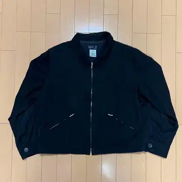 90s agnes b. 울 개버딘 자켓 riri zip