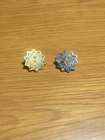 [ 레어 ] 오사카 만박 사우디아라비아 핀 배지 실버 골드