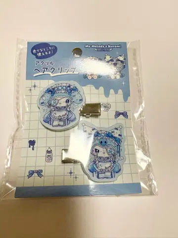 마이멜로디 & 쿠로미 아크릴 헤어 클립 2개 세트