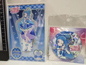 [ 새상품 ] 아이돌 프리큐어 아크릴 스탠드 + 캔뱃지 ( 큐어 잉크