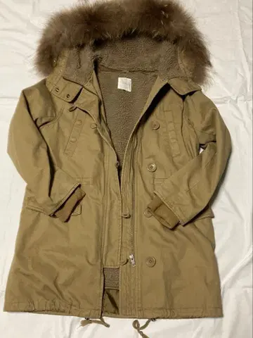 LOWRYS FARM 카키색 이너 포함 모즈 코트