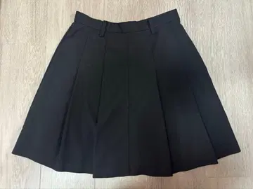 블랙 플리츠 큐롯