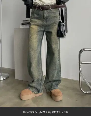 SHAGGIE 빈티지 루즈 데님 팬츠