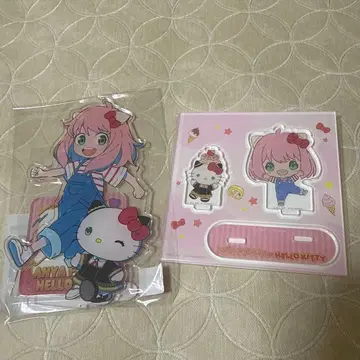 SPY x FAMILY 산리오 2개 세트 아크릴 스탠드 아냐 키티